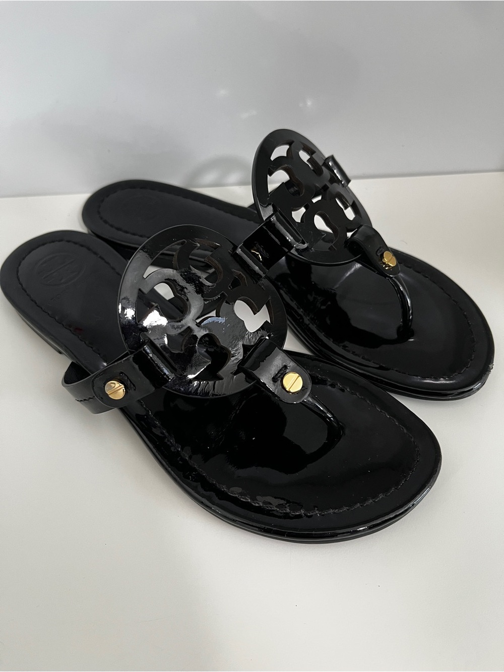 Tory Burch Miller Thong Sandal Black Size 5